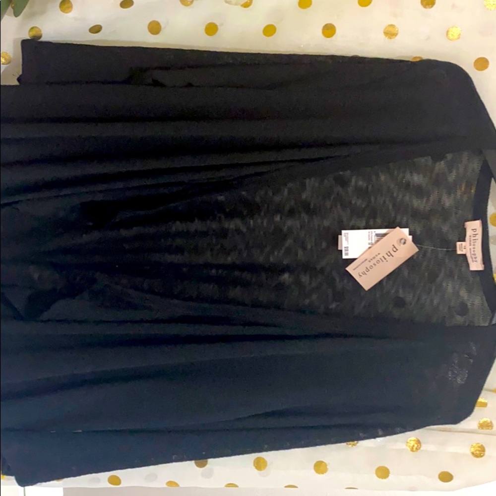 Philosophy woman black cardigan